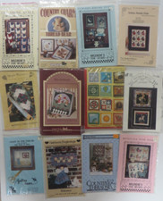 Vtg Lot of 12 Primitive Folk Art Pattern QUILT BLOCKS APPLIQUES Quilting Country