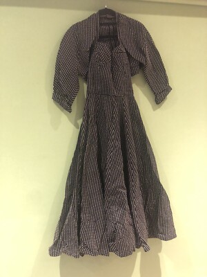 50er Jahre Stil Neckholder Kleid mit passender Jacke. Handarbeit. Größe S. B&W.