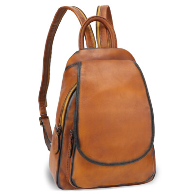 Genuine Leather Backpack for Women Leather Knapsack Rucksack Bag Daypack Purse
