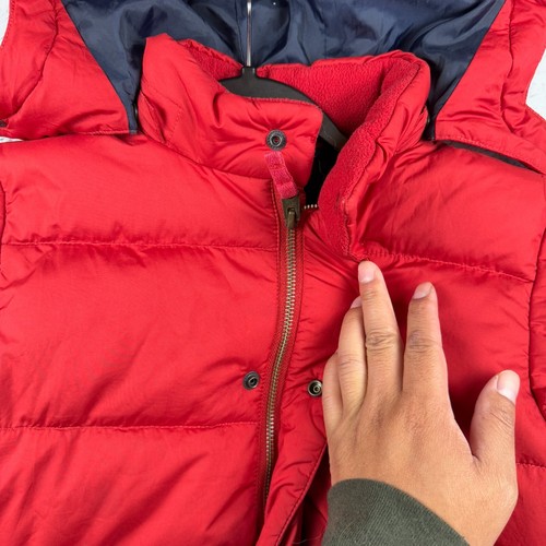 Polo Ralph Lauren Red Puffer Jacket Coat With Hood Removable Youth Boys Small 6 - Picture 3 of 4