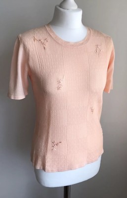 Camela Damen Viskose Mix Kurzarm Top Gr. 8 EUR 36   Neu mit Etikett 