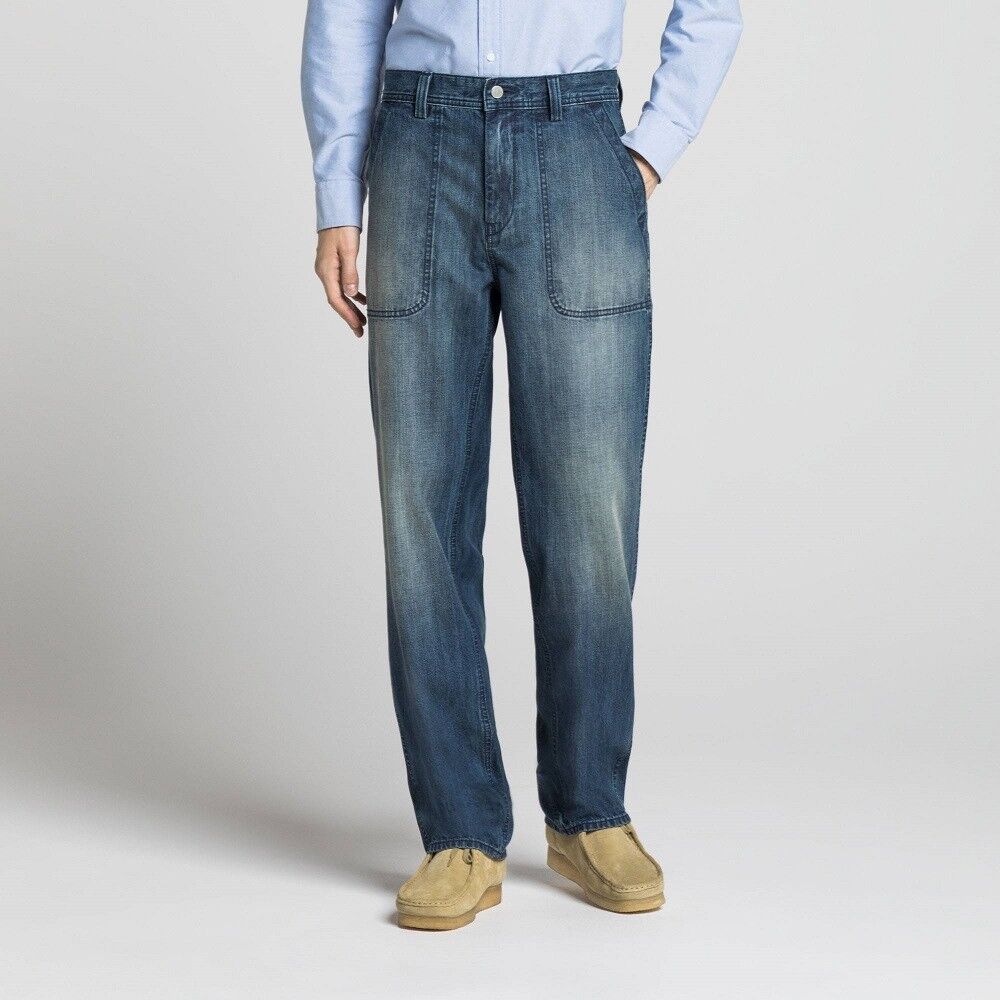 JW Anderson x Uniqlo Men's JWA Baker-Style Denim Relaxed JW Anderson x Uniqlo Men's JWA Baker-Style Denim Relaxed