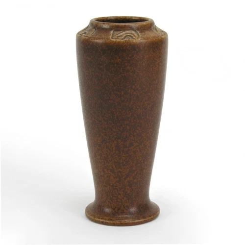 Rookwood Pottery production 6.25" crystalline brown 1925 vase arts & crafts 2112