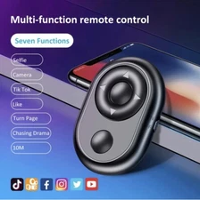 Bluetooth Remote Control Button Controller Phone Camera Selfie For TikTok Record
