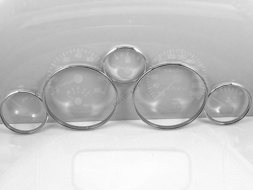 Pour Peugeot 405 1987-1996 Anneaux en aluminium poli pour ensemble d'indicateurs - Picture 2 of 9