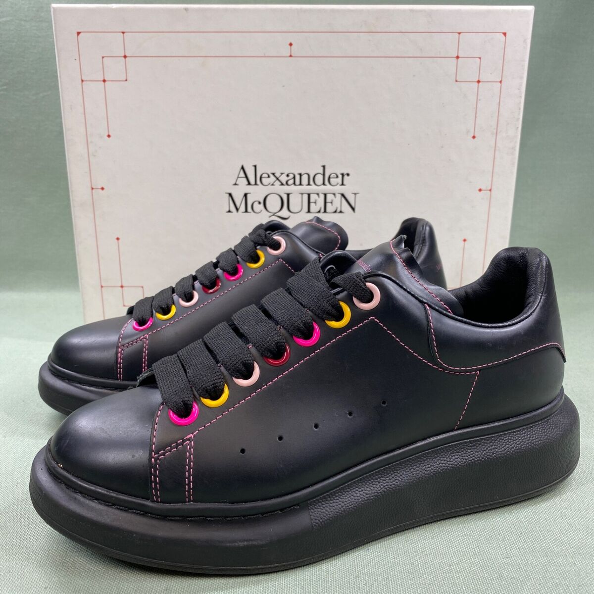 Alexander McQueen Wmns 37.5EU 553770 Oversized Sneaker Black Alexander McQueen Wmns 37.5EU 553770 Oversized Sneaker Black