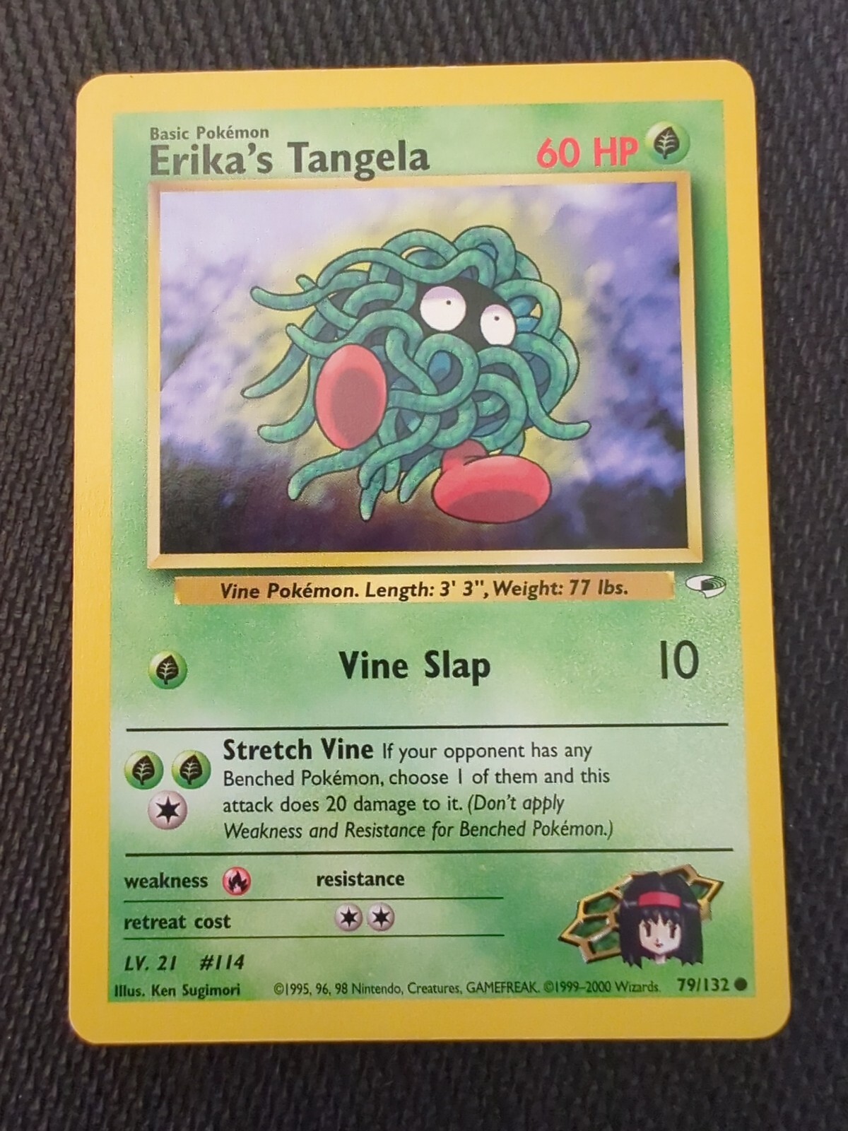 Pokémon TCG Erika's Tangela Gym Heroes 79/132 Regular Unlimited Common NM