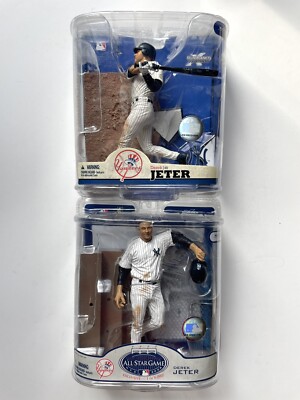 Lot Of 2 NY Yankees Derek Jeter McFarlane 2008 Figures MLB All Star Game /6,000