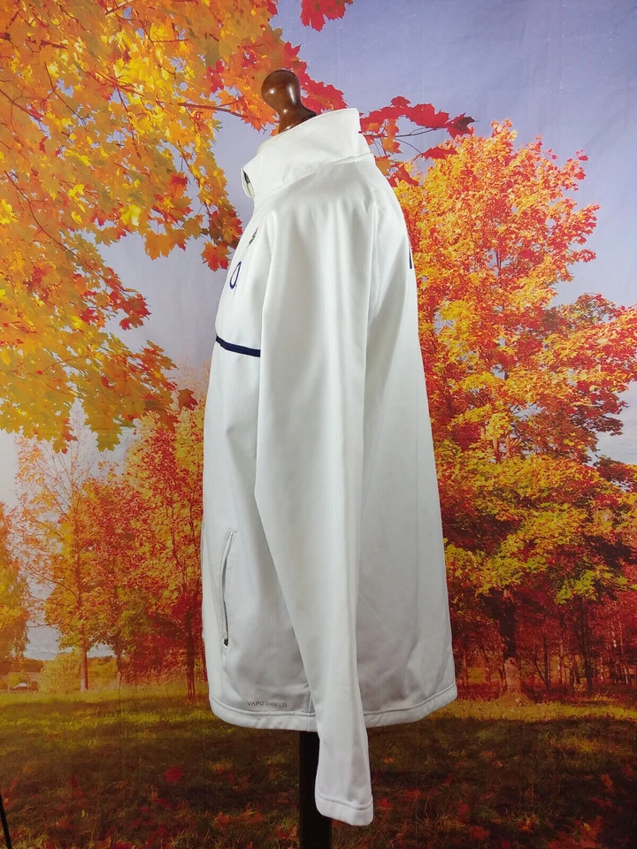England Rugby Union white full zip Canterbury Tracksuit Jacket UK men's size 2XL — 第 3/4 张图片