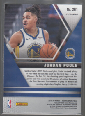 JORDAN POOLE 2019-20 Panini Mosaic #261 NBA Debut Orange Reactive