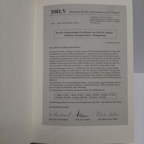 Helmut Schroeke Causes Of War War Debt Kriegs Ursachen Kriegs Schuld Book - Imagen 8 de 11