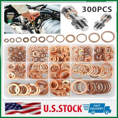 Copper Sealing Washers Gasket Rings Flat Seal Washer M5 M6 M8 M10 M12 M14 M20