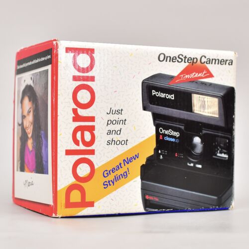 🔥 NICE POLAROID 600 ONESTEP CLOSE-UP BLACK INSTANT CAMERA WITH BOX - Picture 2 of 10