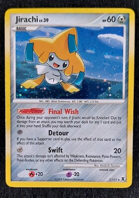 jirachi pokemon card value Jirachi 7/111 Holo Rare Platinum Rising Rivals Pokemon Card LP
