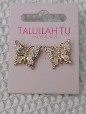 Talullah Tu London Enamel Butterfly Stud Earrings