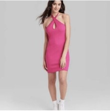 Medium Women's Sleeveless Convertible Knit Bodycon Dress - Wild Fable Pink M