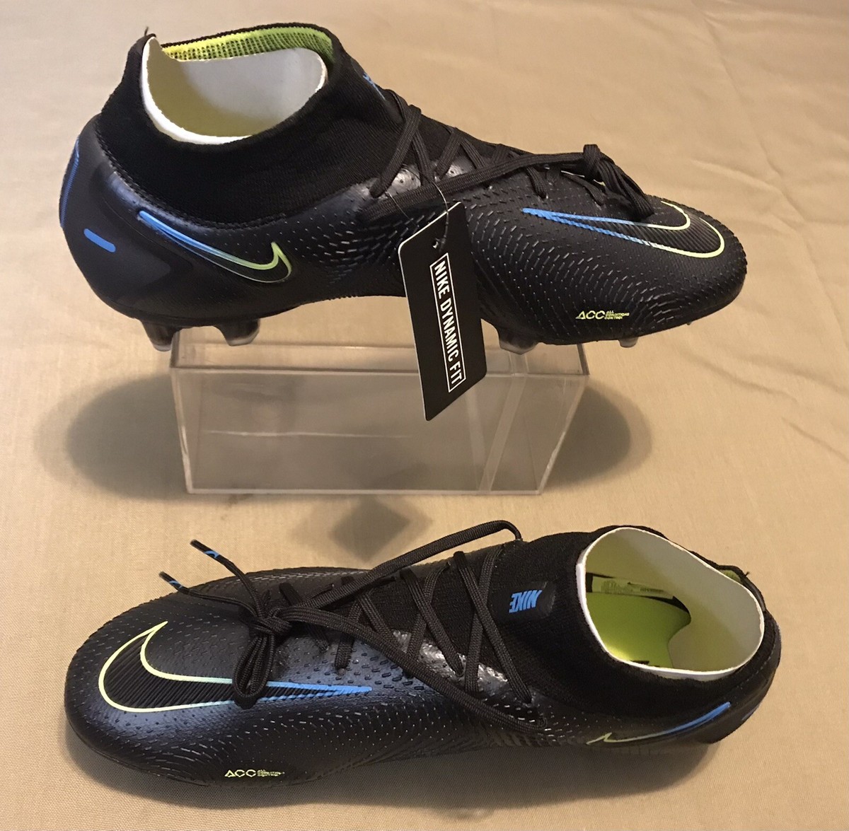 Nike Phantom GT Elite DF FG Black Cyber Soccer Cleats CW6589-090