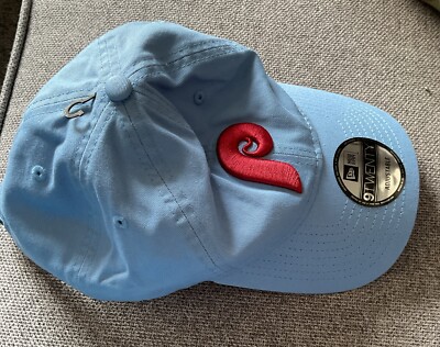 Philadelphia Phillies MLB New Era Cooperstown 9TWENTY Adjustable Hat~ Sky Blue