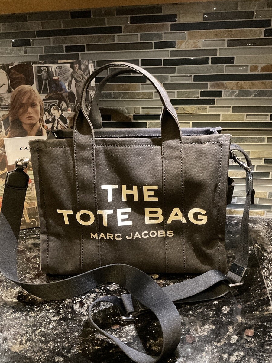 トートバッグ MARC JACOBS BLACK CANVAS MEDIUM TOTE BAG Marc Jacob's The Medium Tote Bag Black Sold Out! | eBay