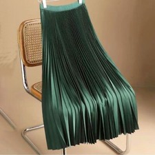 Spring Summer A-line Skirt Elegant Fashion Pleated Folds Long Skirts Skirts