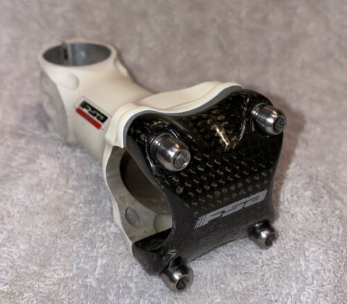 FSA Stem OS-115 White Carbon Face Plate Road Bike Stem White 90mm 1 1/8'' 31.8mm - Picture 3 of 5