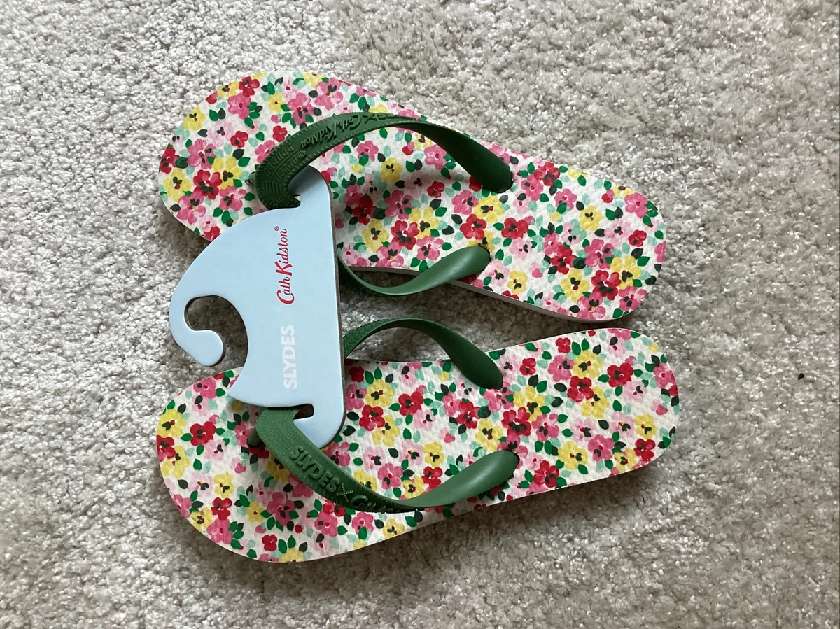 Cath Kidston SLYDES SLIDERS FLIP FLOPS SIZE 4 BRAND NEW