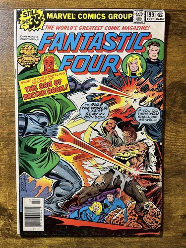 FANTASTIC FOUR 199 NEWSSTAND KEITH POLLARD COVER MARVEL 1978 VINTAGE