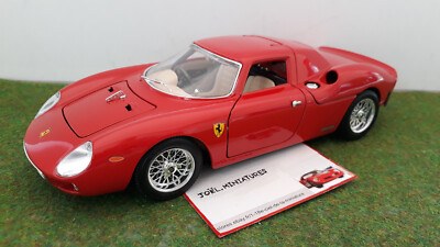 FERRARI 250 LM LE MANS 1965 rouge au 1/18 BURAGO voiture miniature