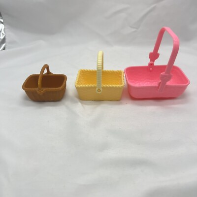 Barbie Picnic Baskets Set Of 3 Various Colors And Sizes Unsure Of Brands