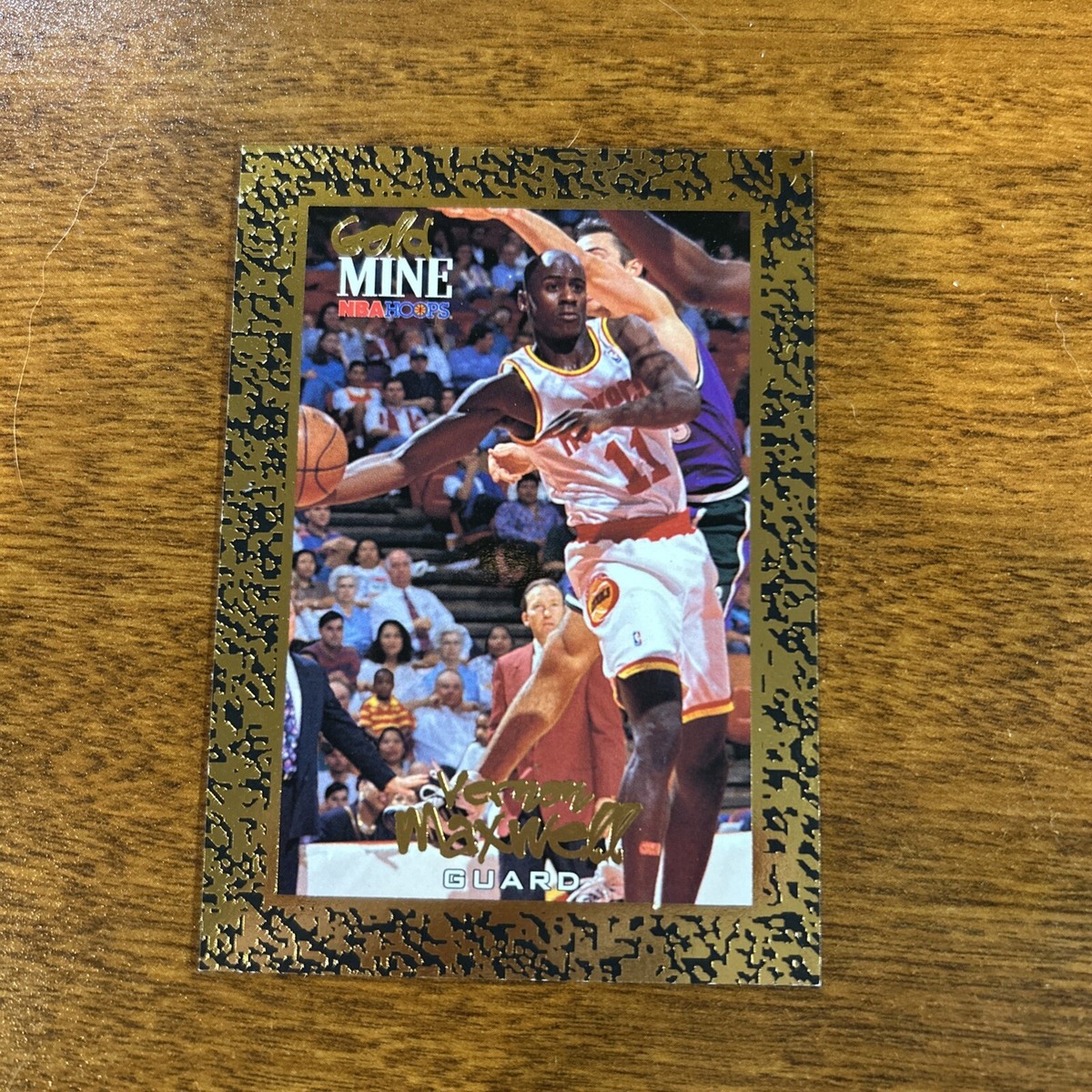Vernon Maxwell Gold Mine NBA Hoops Basketball Card 1995 #437