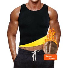 Men's Neoprene Sauna Thermo Sweat Body Shaper Waist Trainer Gym Slim Corset Vest