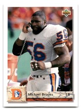 Michael Brooks 1992 Upper Deck FOOTBALL #284 Denver Broncos