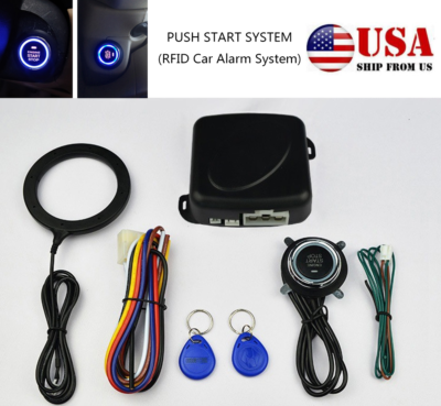 #ad Universal Car Ignition Switch 12V RFID Engine Start Push Button Starter Kit USA $22.99