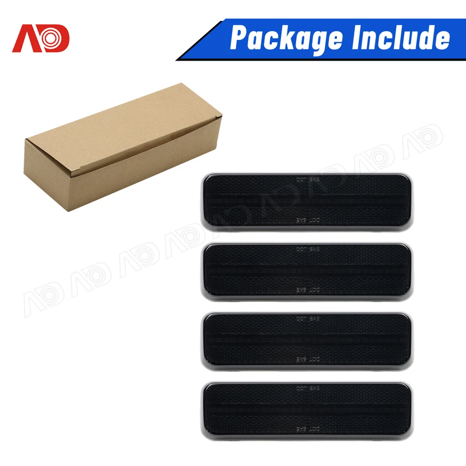 Luz marcadora LED delantera y trasera de humo para plumero Plymouth 72-76 Valiant Volare Foto 3 de 4