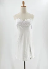 Princess Polly Womens Mini Satin/Lace Slip Dress Size 4 Coquette Dainty Feminine