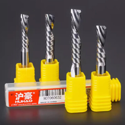 Left Hand End Mill 1 Flute Down Cutter 4mm/5mm/6mm Shank Carbide CNC Router Bit
