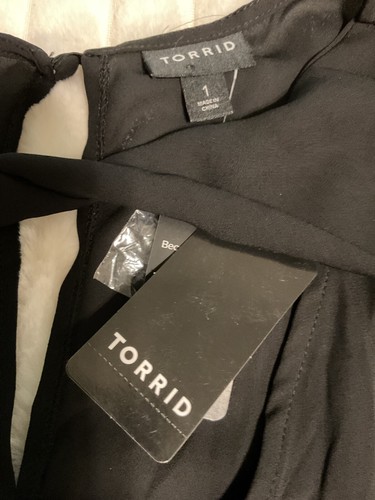 NWT Torrid Women’s Sheer Size 1X Twist Front Blouse Long Sleeve - Picture 6 of 8
