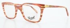 PERSOL Eyeglasses Model 302 50-70 147 25 Red Amber Gold Pattern Rectangle Italy