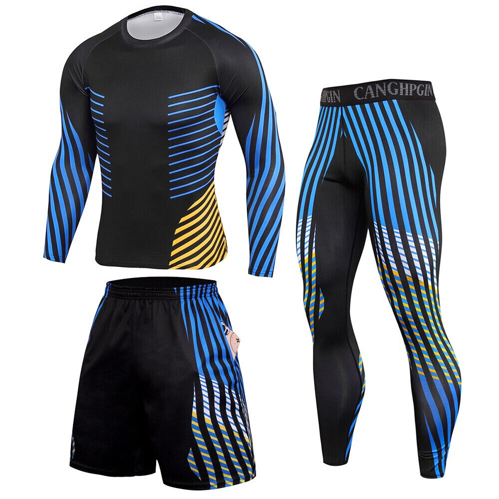 Men's Running Sets Compression Basketball Underwear Tights Jogging Sports  Suits