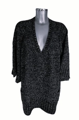 KENZO - Pull tricot grosses mailles - Noir et blanc - Taille M - Neuf - Photo 1/4