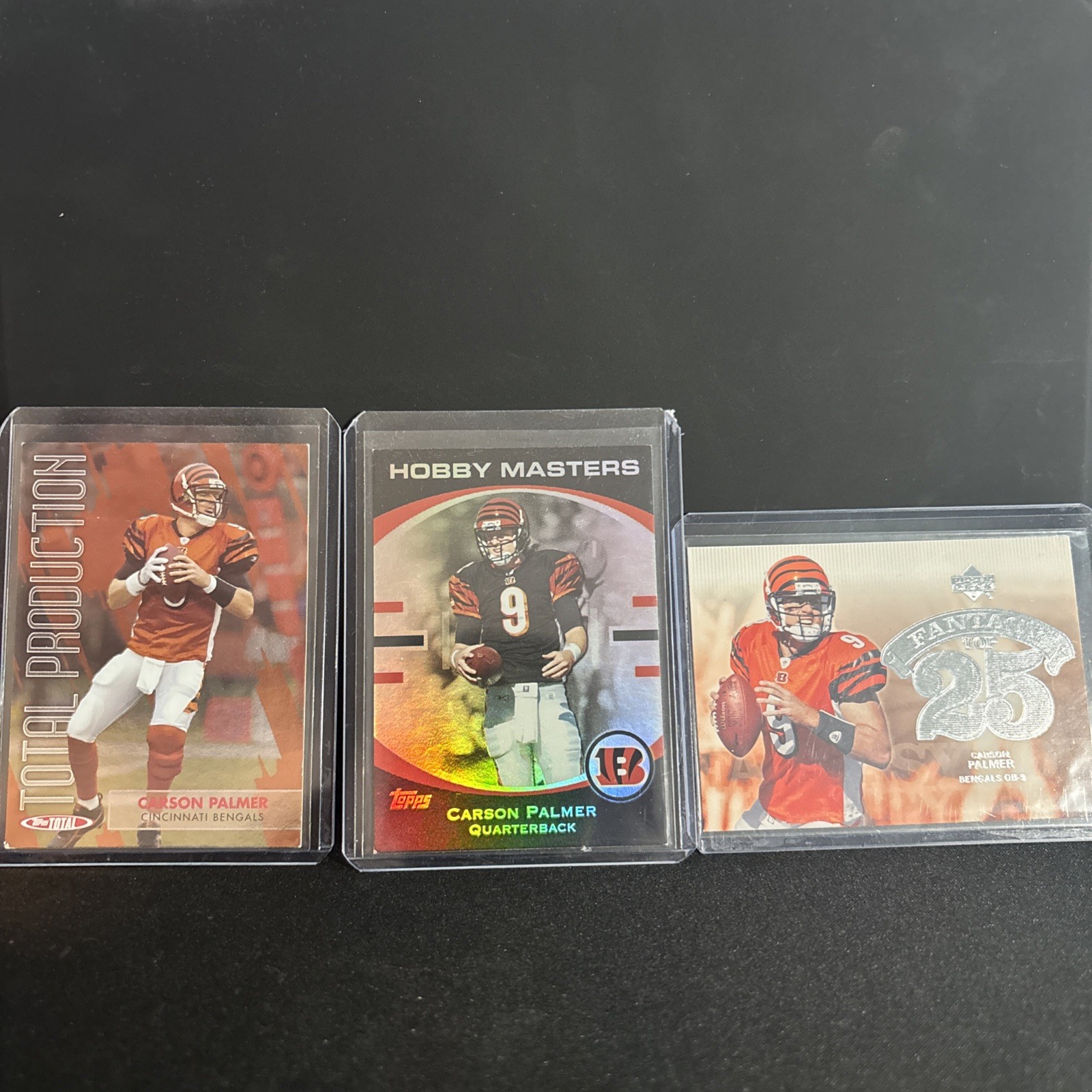 Cincinnati Bengals Legend Carson Palmer 3 card Insert Lot Early 2000's Cards