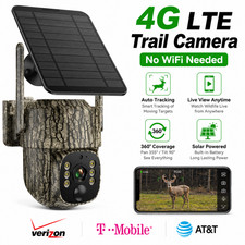 4G LTE Solar Trail Camera Wildlife Hunting Game Camera Night Vision SIM Card