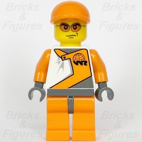 LEGO World Racers Official 2 Minifigure Orange Cap Sunglasses Minifig 8864 wr015