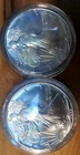 2 X 1987 $1 Silver American Eagle Brilliant Uncirculated.