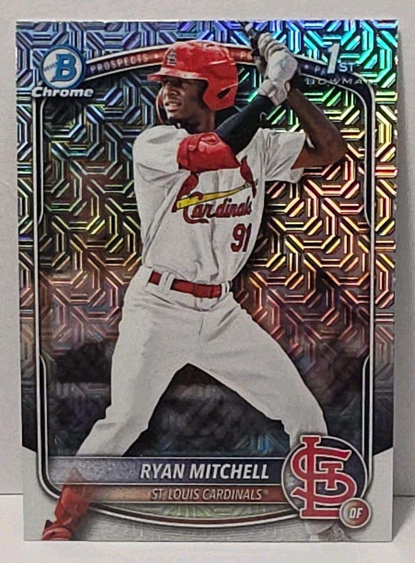 2025 1st Bowman Draft Chrome Mega Mojo Refractor Ryan Mitchell BDC-77 Cardinals