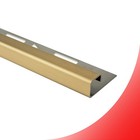 Quadrat Fliesenprofil Edelstahl V2A L250cm H10 gold gebürstet