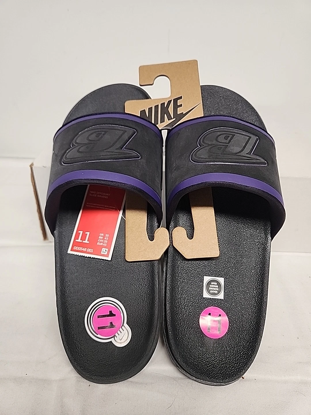Scivolo Nike uomo taglia 11 Baltimore Ravens slides offcourt nero viola DD0546 001