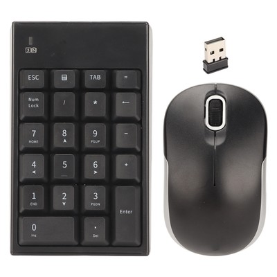 Number Pad Mouse Combo 2.4GHz Wireless 22 Keys 1200DPI USB Mouse Numeric Keyp CB