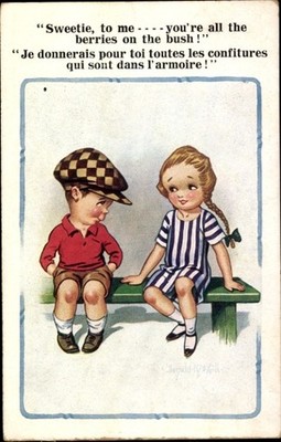 Künstler Ak McGill, D., Paar, Kinder, Gespräch - 4815127
