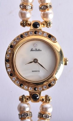 Vintage Uhr mit natürlichen Perlen und Edelsteinen